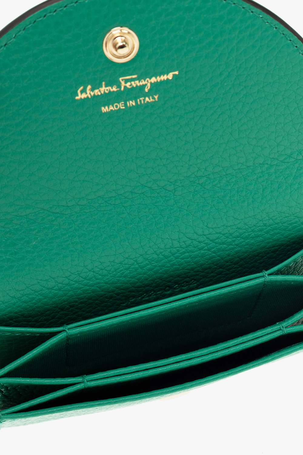 (o^^o)専用 folding wallet salvatore ferragamo wallet chambray - Green Leather